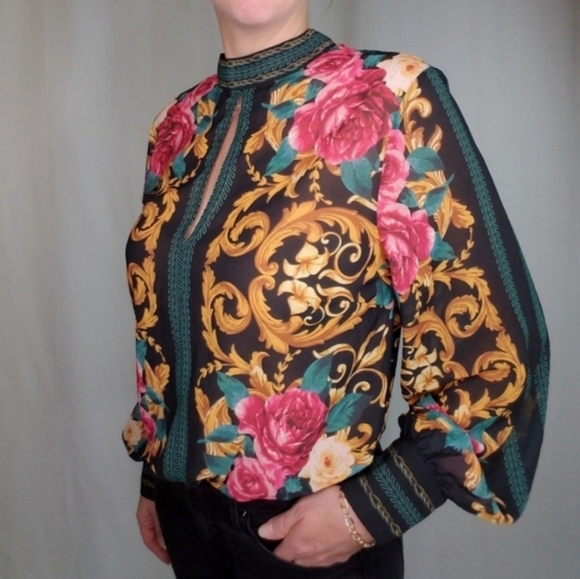 Jealous Tomato Floral Print Long Sleeve Bikini Bottom Bodysuit - Picture 5 of 7